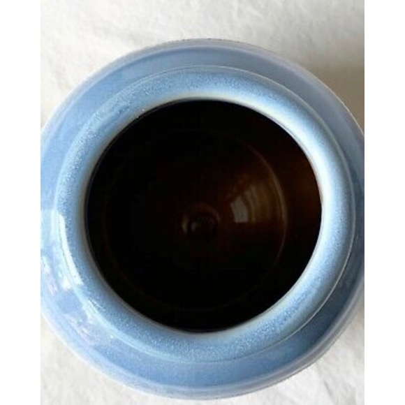 Rustic minimalist speckled egg blue ceramic vase - Picture 11 of 12